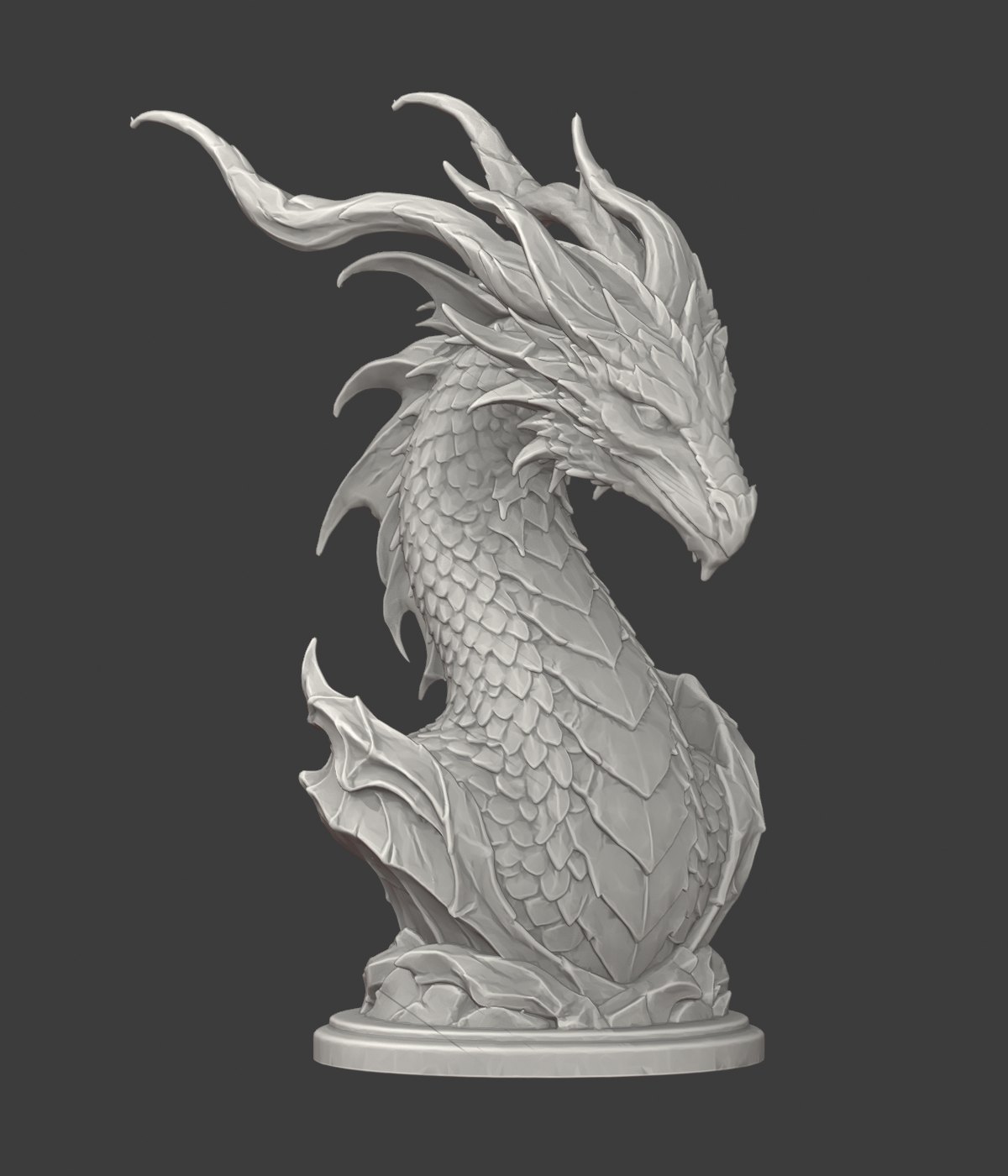 飞龙雕塑白模 preview