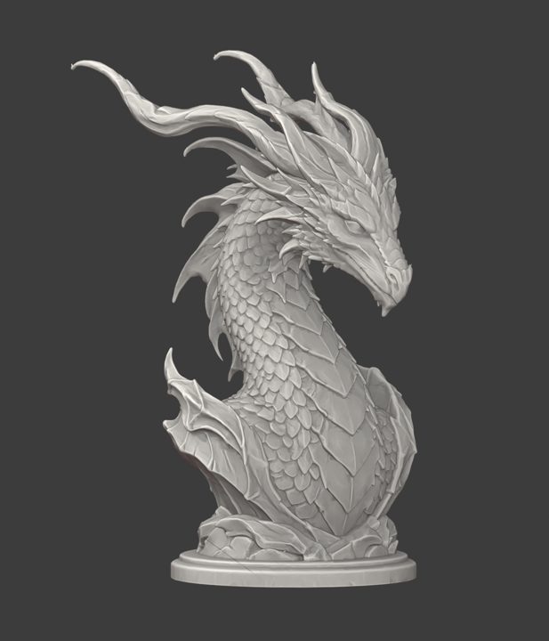 飞龙雕塑白模